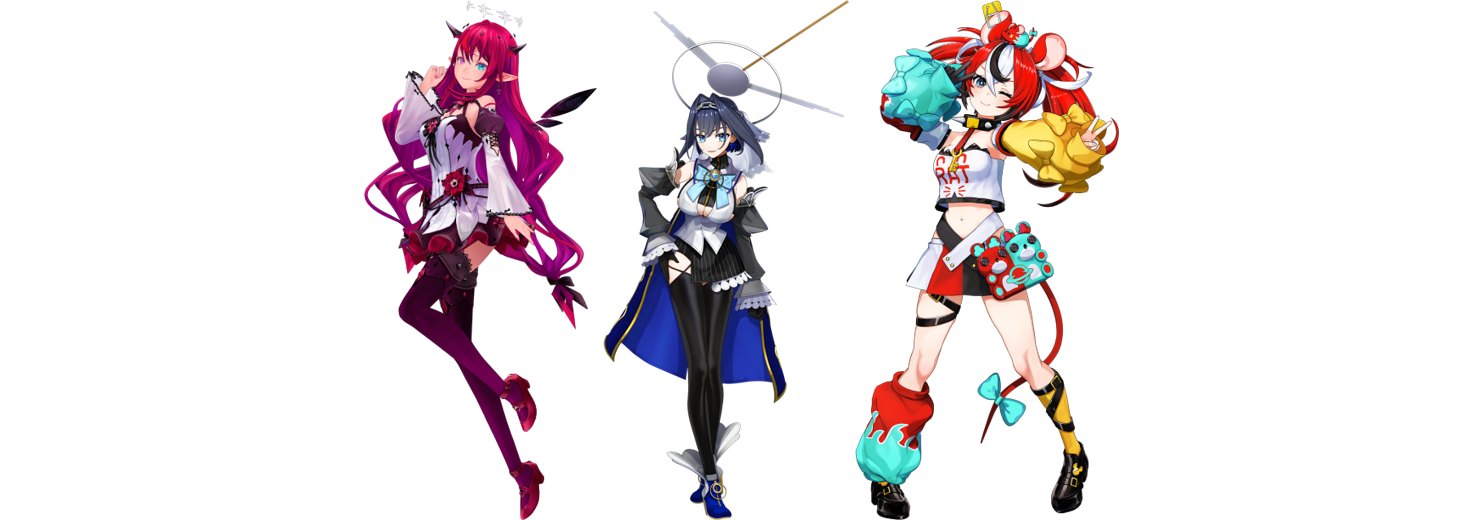 IRyS・オーロ・クロニー・ハコス・ベールズの公式立ち絵