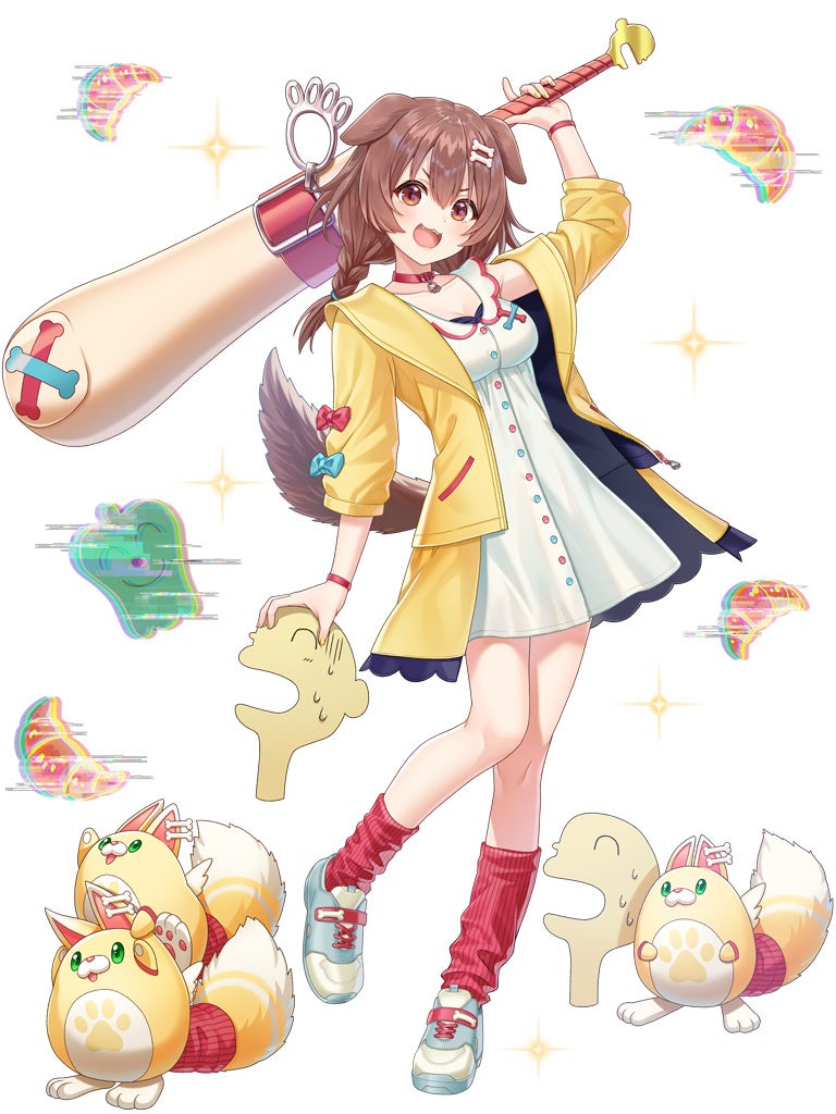 白猫コラボ 戌神ころねのキャラクターイラスト