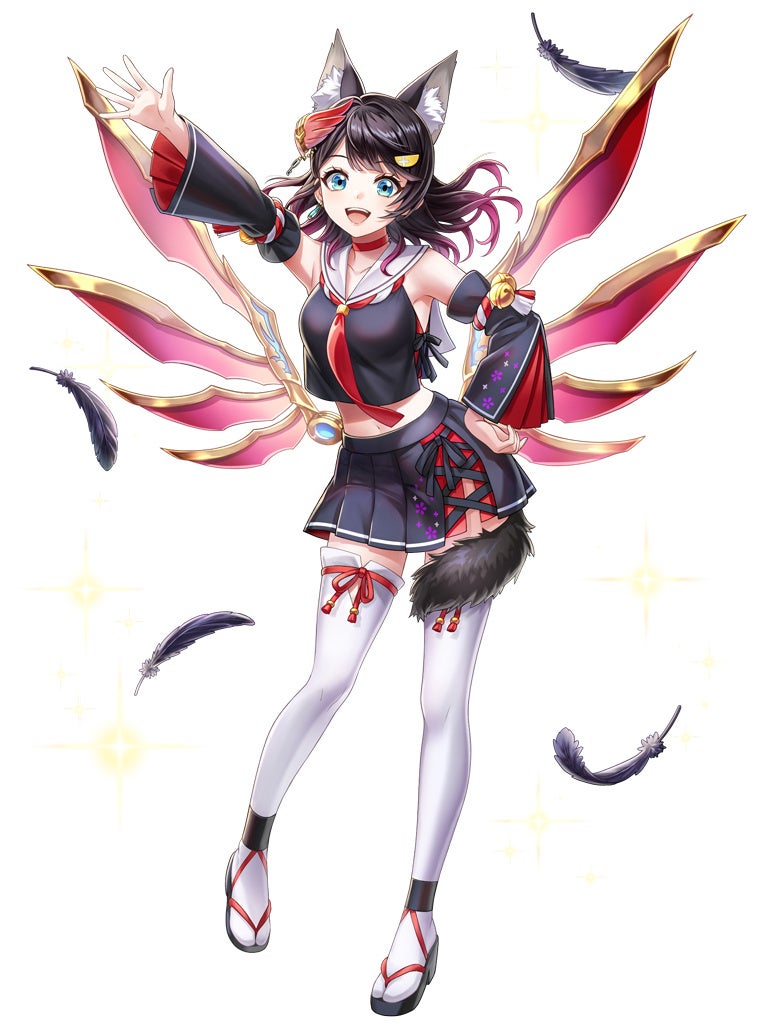 白猫コラボ 大神ミオのキャラクターイラスト