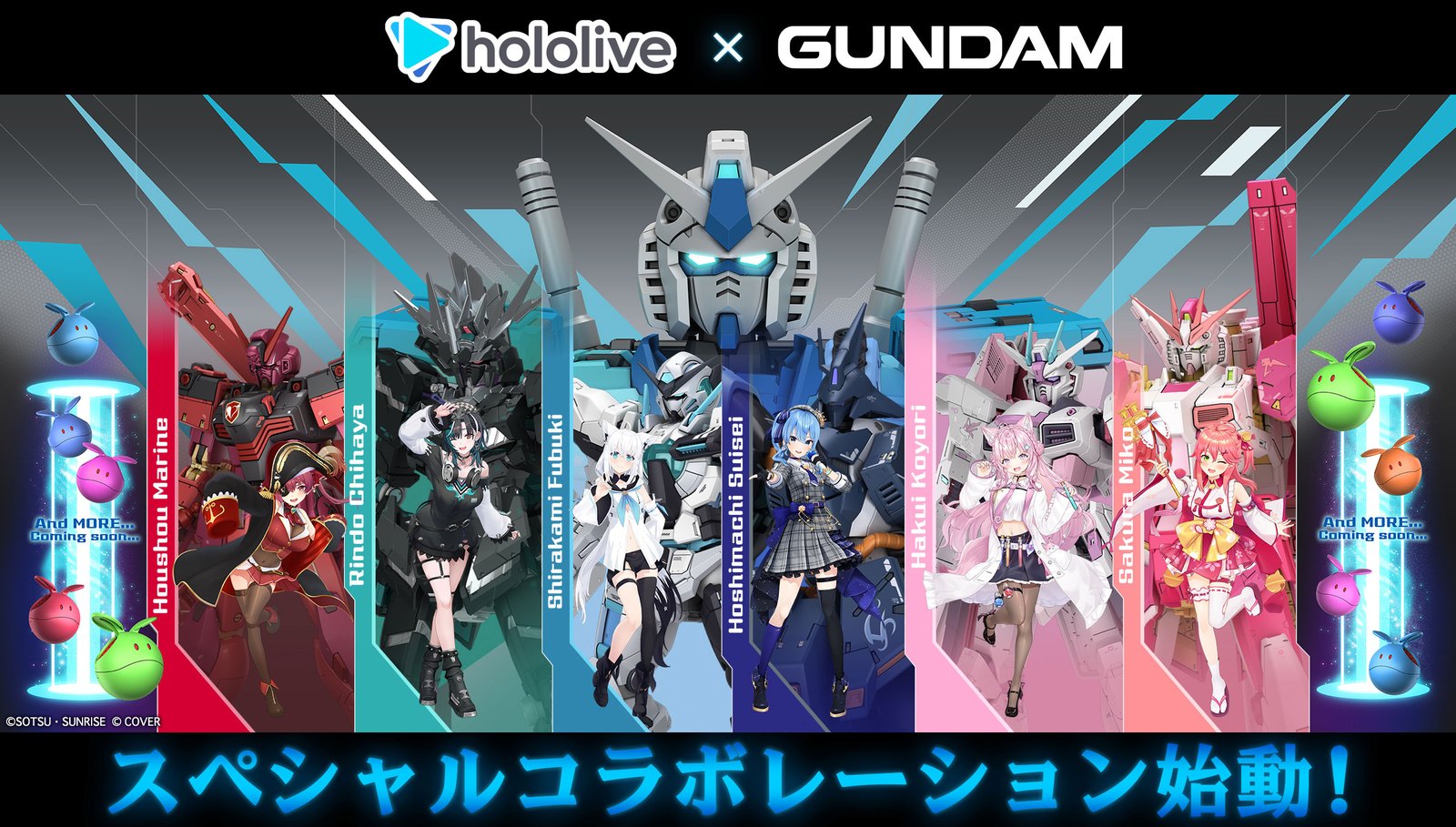 ガンダム×ホロライブ スペシャルコラボ キービジュアル